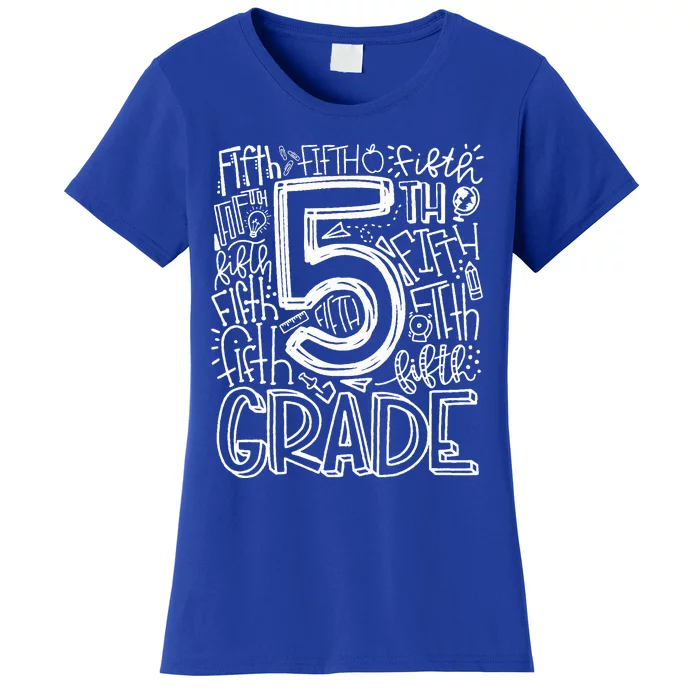 5th Grade Typography Team Fifth Grade Teacher Back To School Women's T-Shirt