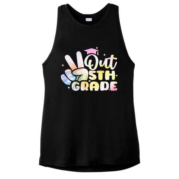 5th Grade Tie Dye Graduation Last Day Of School Fifth Grade Ladies Tri-Blend Wicking Tank