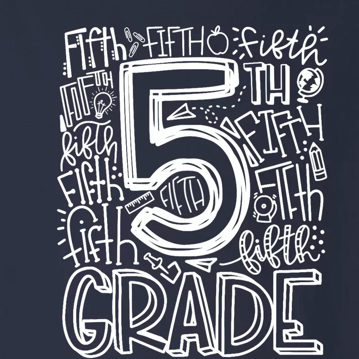 5th Grade Typography Team Fifth Grade Teacher Back To School Toddler Long Sleeve Shirt