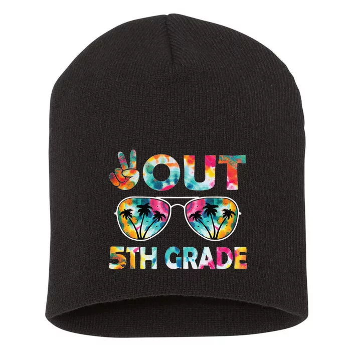 5th Grade Tie Dye Graduation Last Day Of School Fifth Grade Short Acrylic Beanie