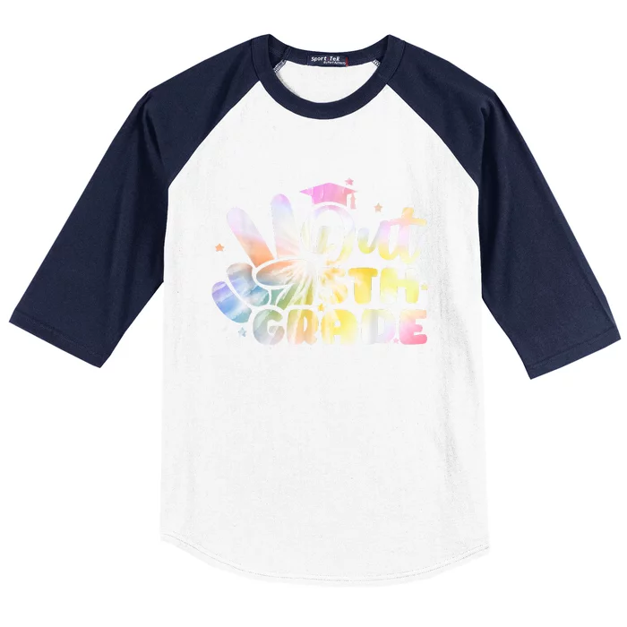 5th Grade Tie Dye Graduation Last Day Of School Fifth Grade Baseball Sleeve Shirt