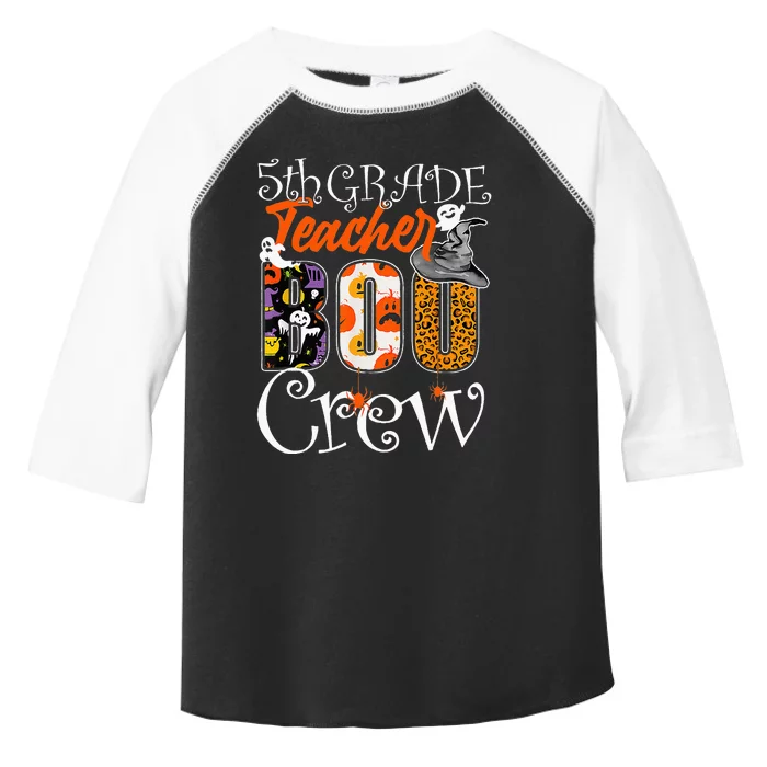 5th Grade Teacher Boo Crew Halloween 5th Fifth Grade Teacher Toddler Fine Jersey T-Shirt