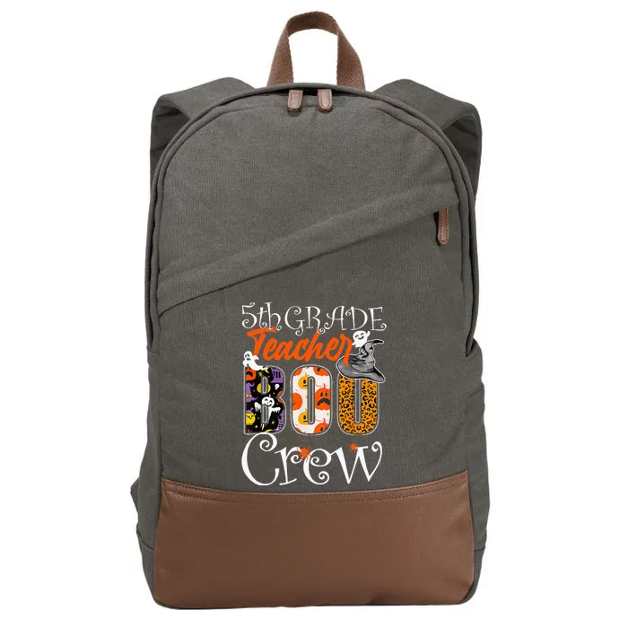 5th Grade Teacher Boo Crew Halloween 5th Fifth Grade Teacher Cotton Canvas Backpack