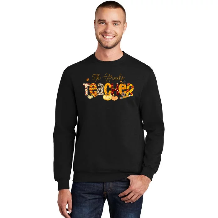 5th Grade Teacher Fall Autumn Thanksgiving Halloween Pumpkin Sweatshirt