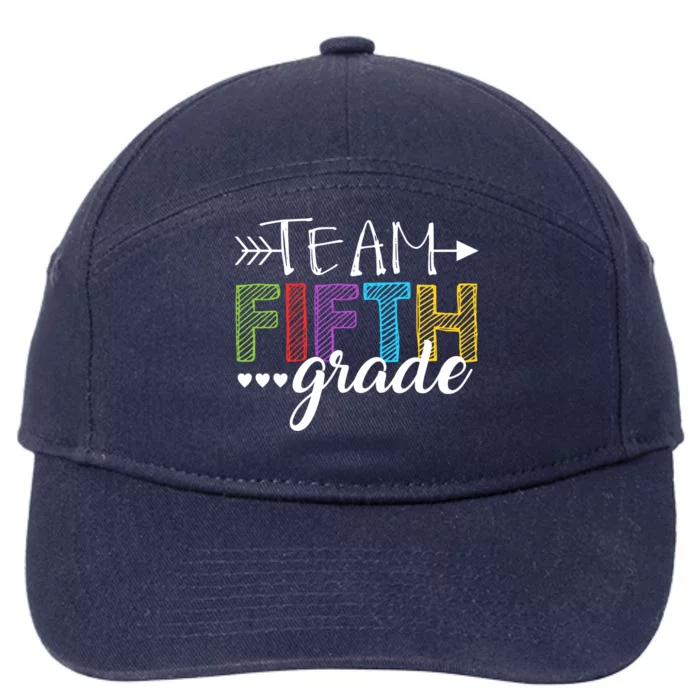 5Th Grade Teacher Student Team Fifth Grade Gift 7-Panel Snapback Hat