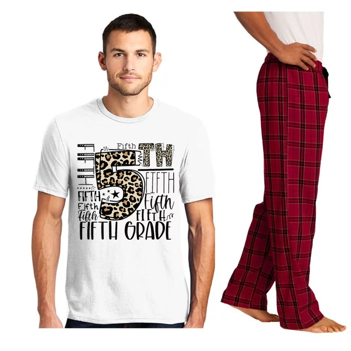 5th Grade Typography Team Fifth Grade Teacher Back To School Pajama Set