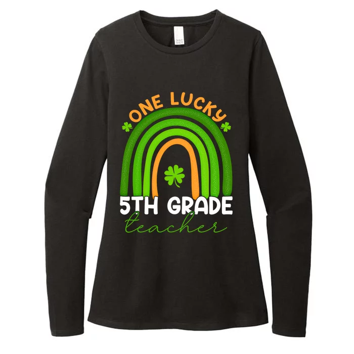 5th Grade Teacher Rainbow St Patricks Day One Lucky Teacher Gift Womens CVC Long Sleeve Shirt