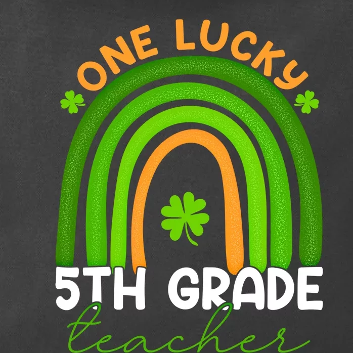 5th Grade Teacher Rainbow St Patricks Day One Lucky Teacher Gift Zip Tote Bag