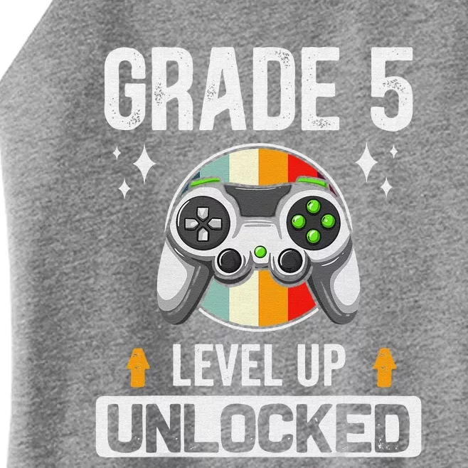 5th Grade Unlocked Level Up Gamer Back To School Women’s Perfect Tri Rocker Tank