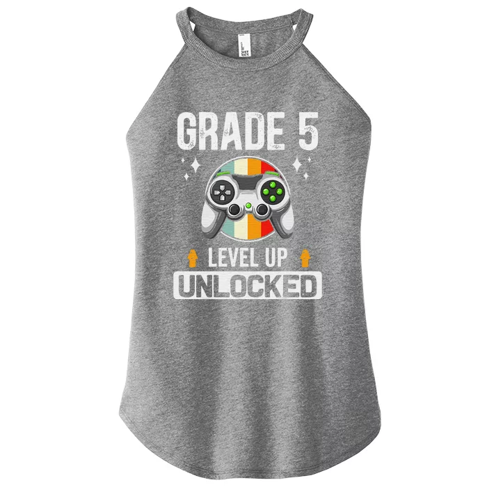 5th Grade Unlocked Level Up Gamer Back To School Women’s Perfect Tri Rocker Tank