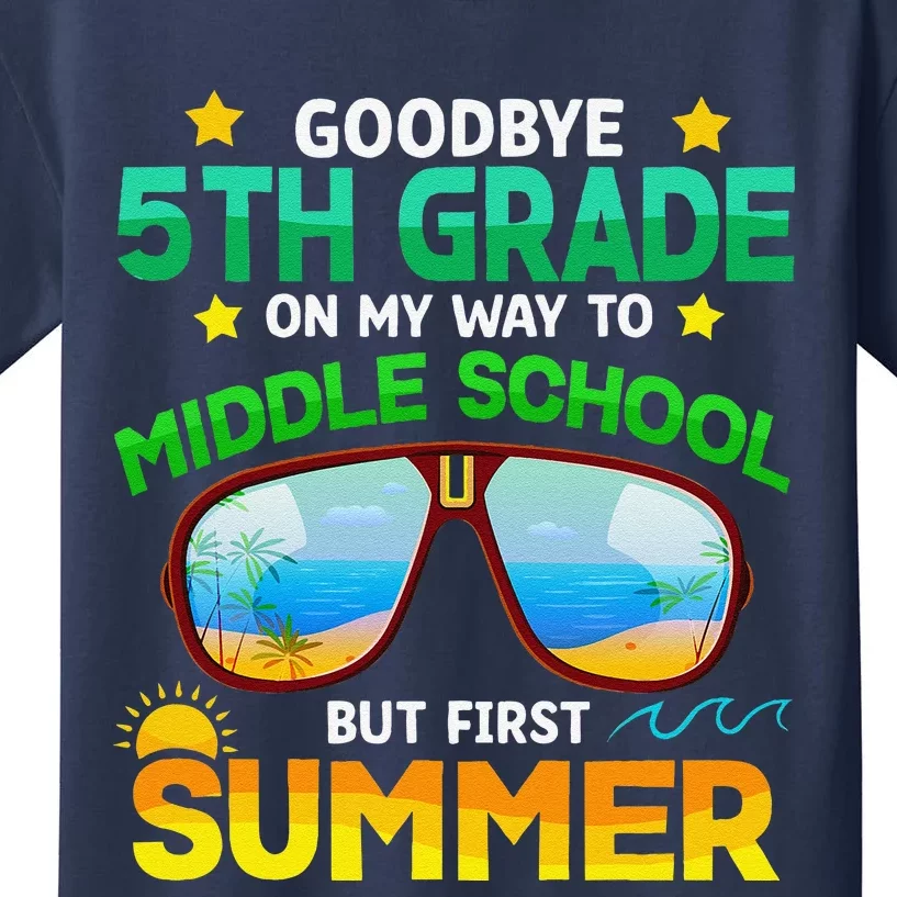 5th Grade Way To Middle School Grade First Summer Graduation Kids T-Shirt