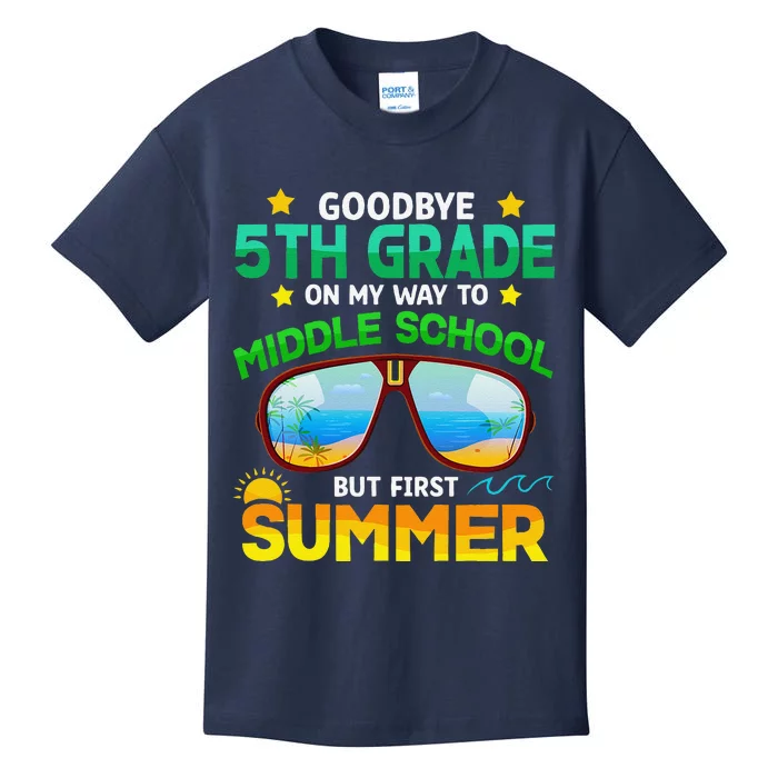 5th Grade Way To Middle School Grade First Summer Graduation Kids T-Shirt