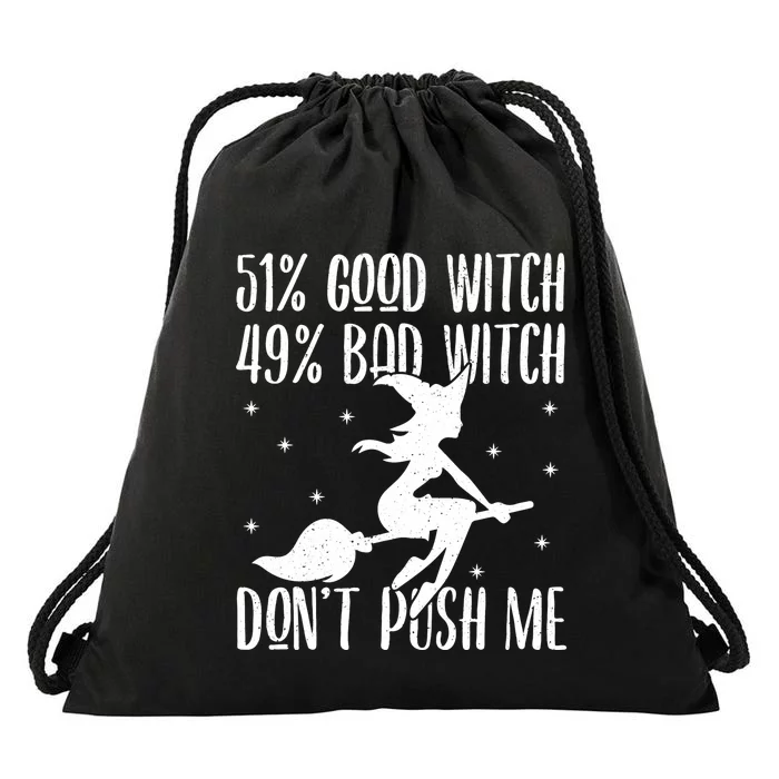 51 Good Witch 49 Bad Witch Halloween Costume Gift Drawstring Bag