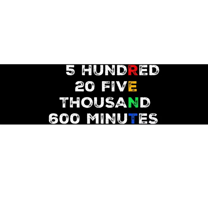 5 Hundred 20 Five Thousand 600 Minutes Quote Rent Bumper Sticker