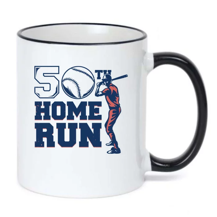 50th Home Run Baseball Birthday Gift Black Color Changing Mug