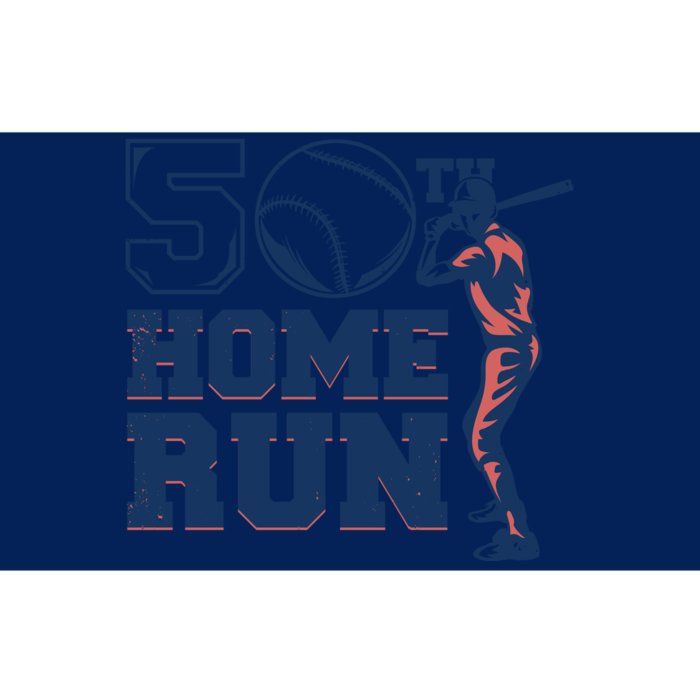 50th Home Run Baseball Birthday Gift Bumper Sticker