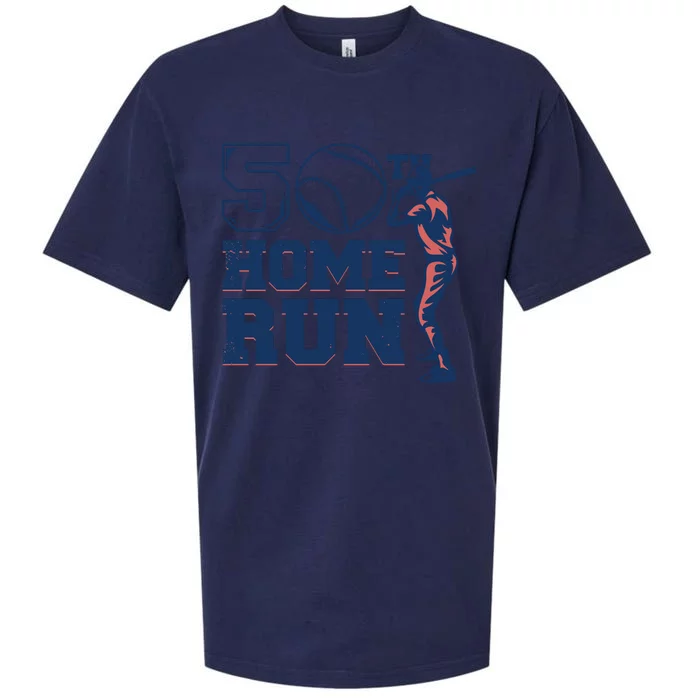 50th Home Run Baseball Birthday Gift Sueded Cloud Jersey T-Shirt