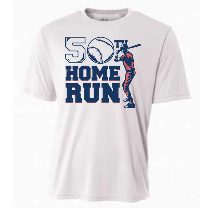 50th Home Run Baseball Birthday Gift Cooling Performance Crew T-Shirt