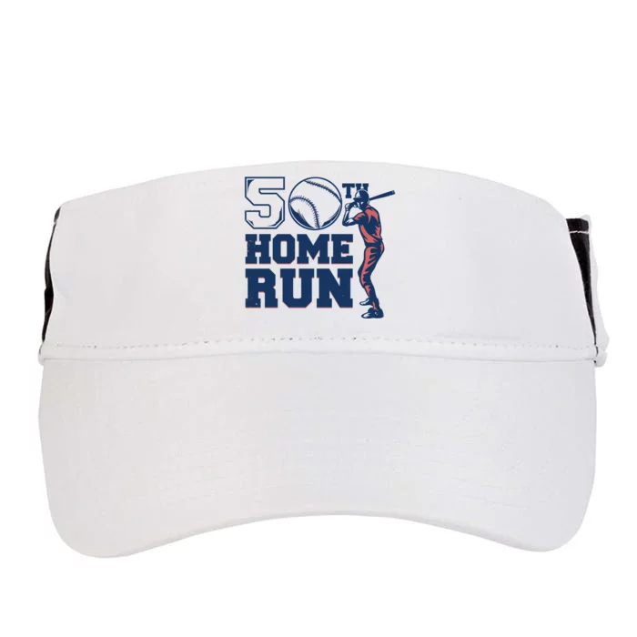 50th Home Run Baseball Birthday Gift Adult Drive Performance Visor