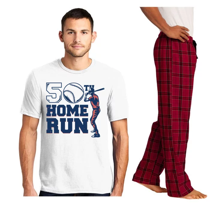 50th Home Run Baseball Birthday Gift Pajama Set