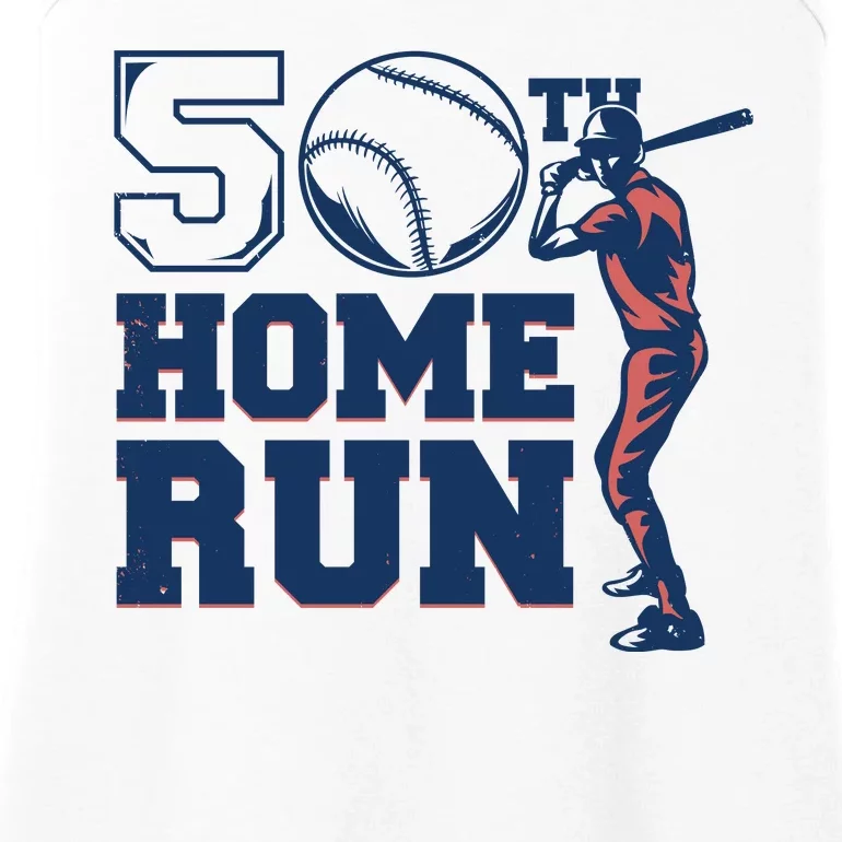 50th Home Run Baseball Birthday Gift Ladies Essential Tank