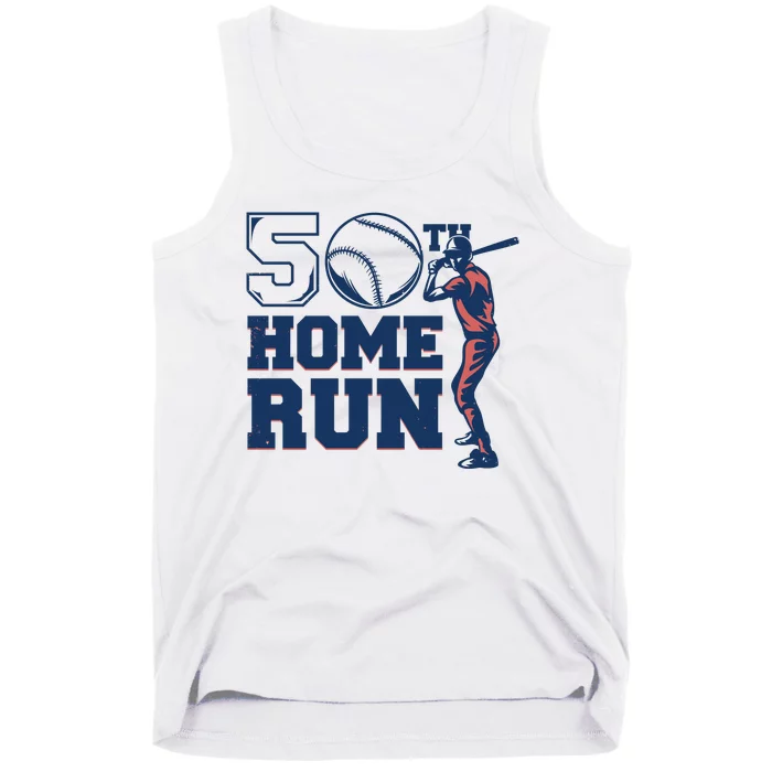 50th Home Run Baseball Birthday Gift Tank Top