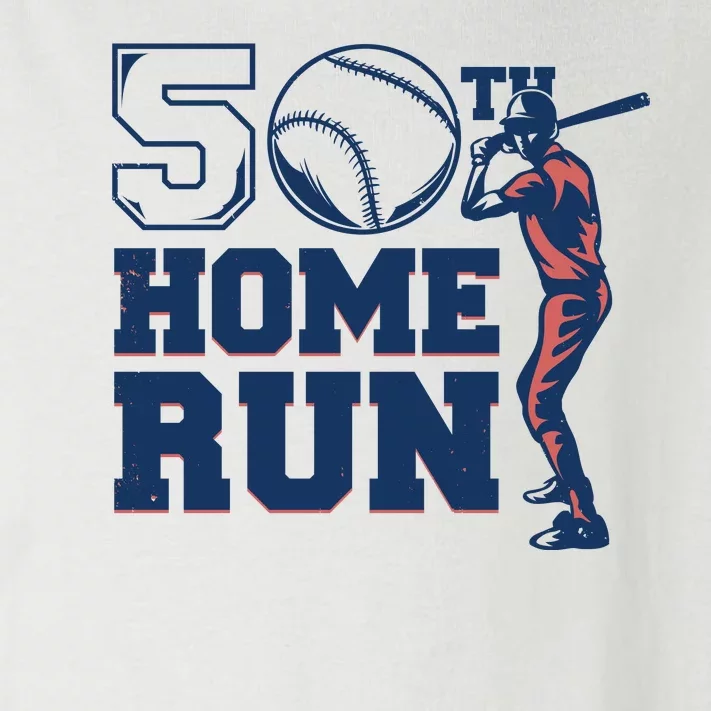 50th Home Run Baseball Birthday Gift Toddler Long Sleeve Shirt