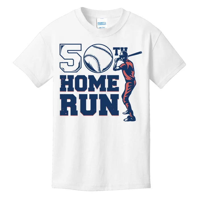 50th Home Run Baseball Birthday Gift Kids T-Shirt