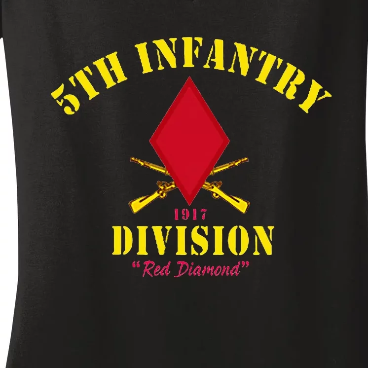 5th Infantry Division Veterans Day Women's V-Neck T-Shirt