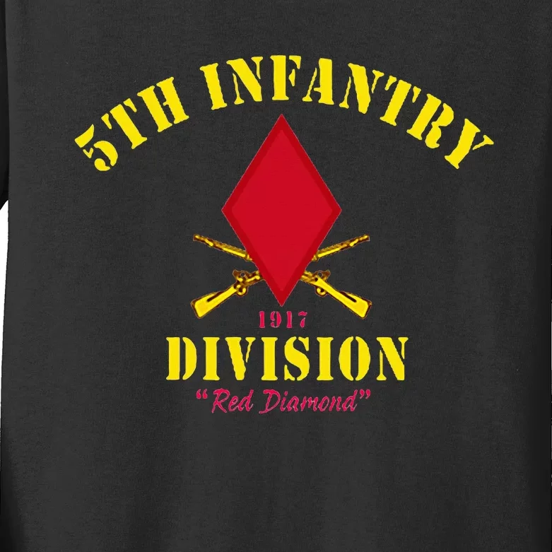 5th Infantry Division Veterans Day Kids Long Sleeve Shirt