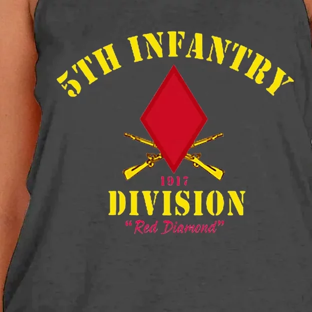 5th Infantry Division Veterans Day Women's Knotted Racerback Tank