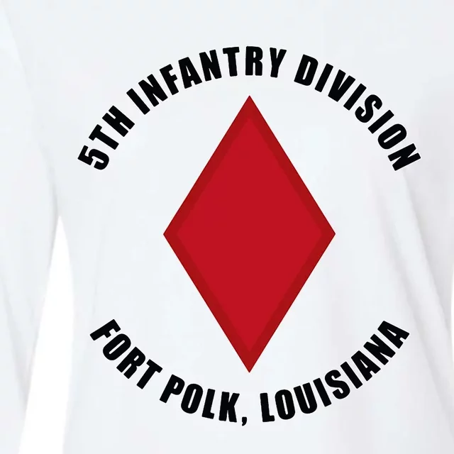 5th Infantry Division Fort Polk Louisiana Emblem Veteran Womens Cotton Relaxed Long Sleeve T-Shirt