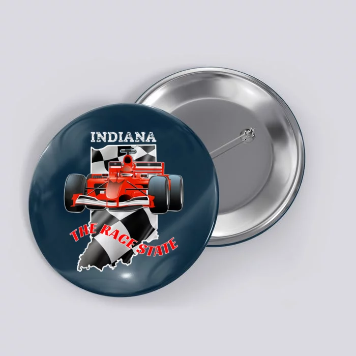 500 Indianapolis Indiana The Race State Checkered Flag Button