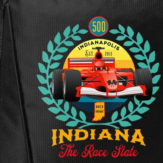 500 Indianapolis Indiana The Race State Checkered Flag City Backpack