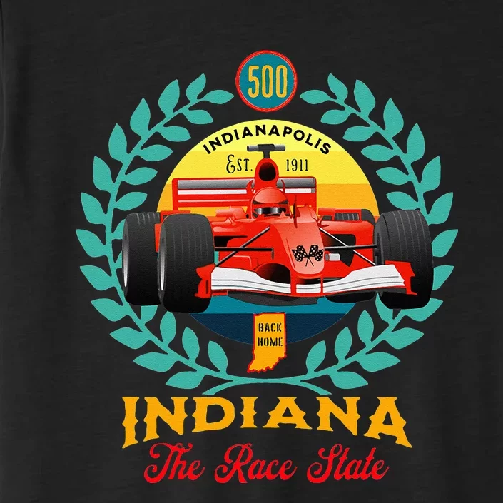 500 Indianapolis Indiana The Race State Checkered Flag ChromaSoft Performance T-Shirt