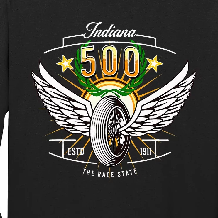 500 Indianapolis Indiana The Race State Winged Tyre Winners Tall Long Sleeve T-Shirt