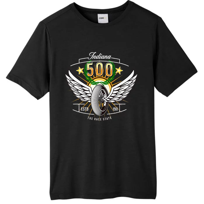 500 Indianapolis Indiana The Race State Winged Tyre Winners ChromaSoft Performance T-Shirt