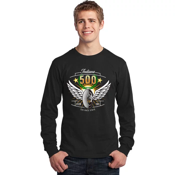 500 Indianapolis Indiana The Race State Winged Tyre Winners Tall Long Sleeve T-Shirt