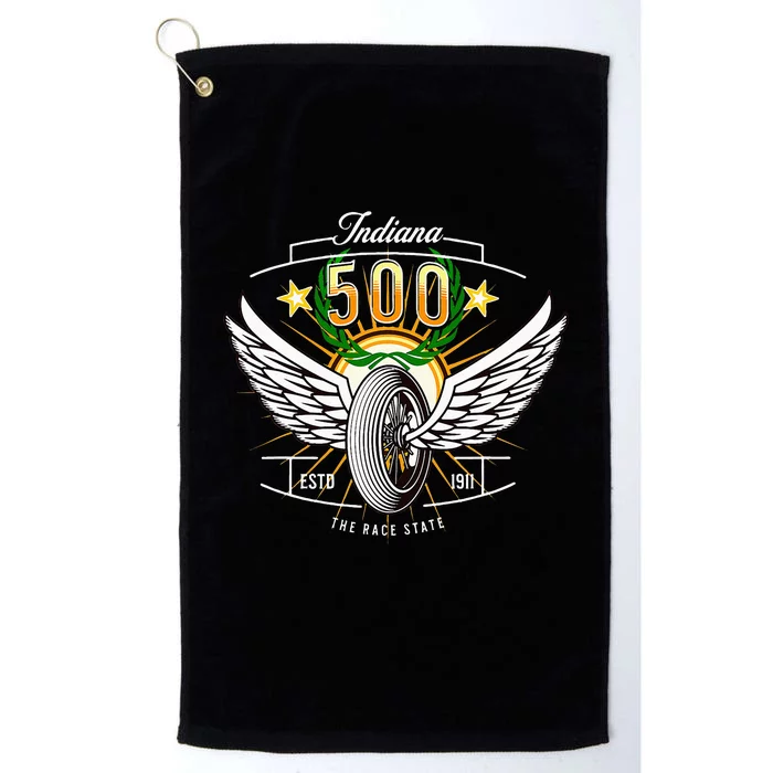 500 Indianapolis Indiana The Race State Winged Tyre Winners Platinum Collection Golf Towel