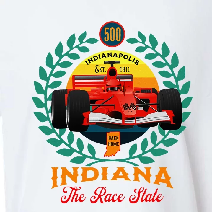 500 Indianapolis Indiana The Race State Checkered Flag Sueded Cloud Jersey T-Shirt