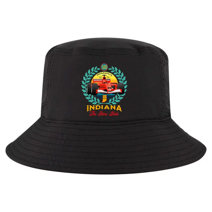 500 Indianapolis Indiana The Race State Checkered Flag Cool Comfort Performance Bucket Hat