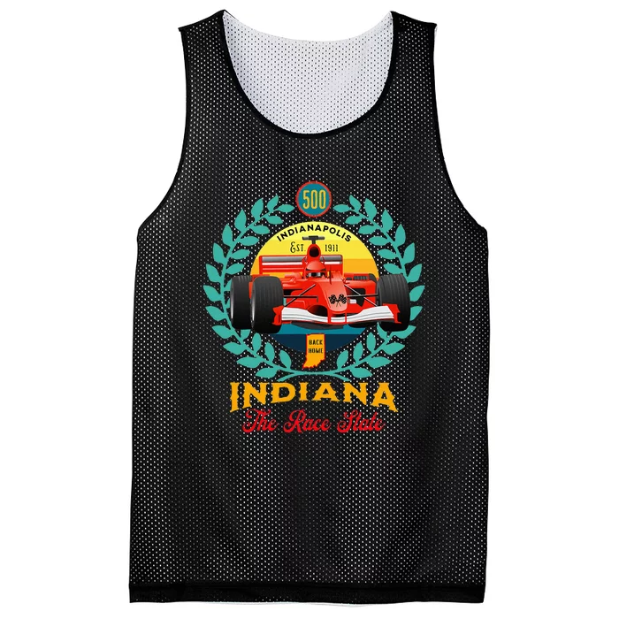 500 Indianapolis Indiana The Race State Checkered Flag Mesh Reversible Basketball Jersey Tank