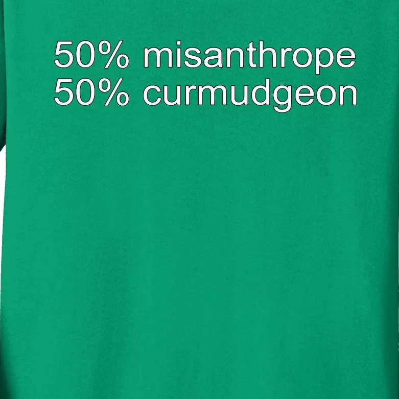 50 Misanthrope 50 Curmudgeon Kids Long Sleeve Shirt