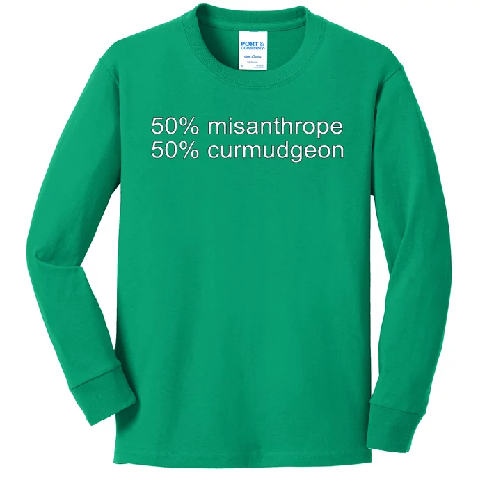 50 Misanthrope 50 Curmudgeon Kids Long Sleeve Shirt