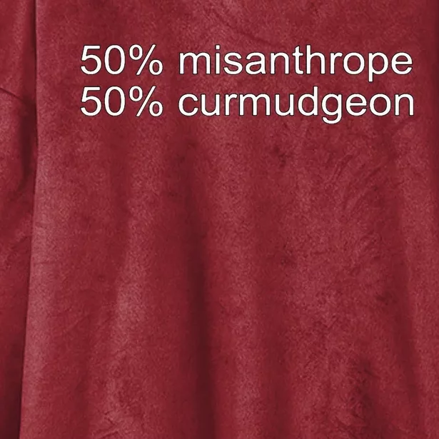 50 Misanthrope 50 Curmudgeon Hooded Wearable Blanket