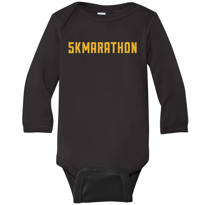 5k Marathon Baby Long Sleeve Bodysuit