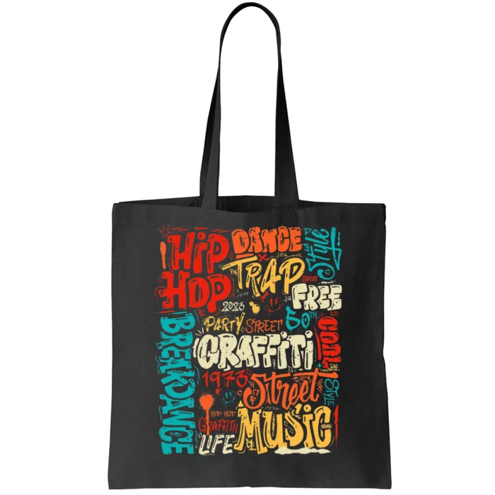 50th Music And Hip Hop Graffiti Cassette Tote Bag