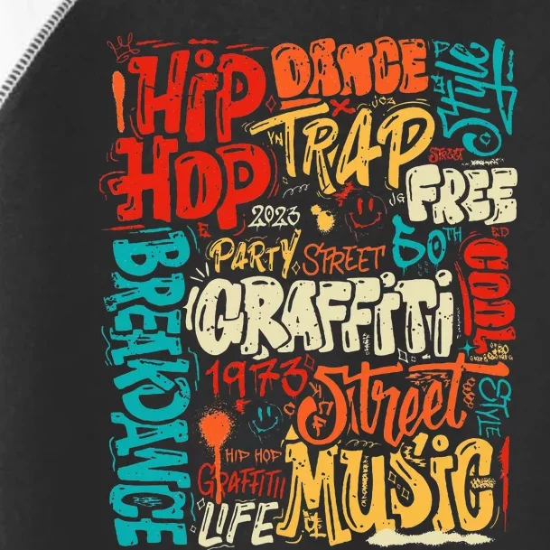 50th Music And Hip Hop Graffiti Cassette Toddler Fine Jersey T-Shirt