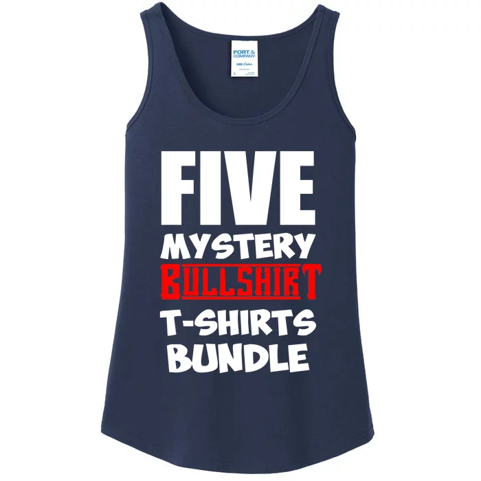 5 Mystery Bundle Funny Offensive Multibuy Ladies Essential Tank