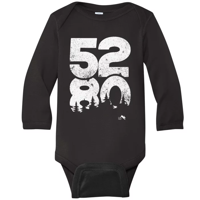 5280 Mile High Denver Colorado Baby Long Sleeve Bodysuit